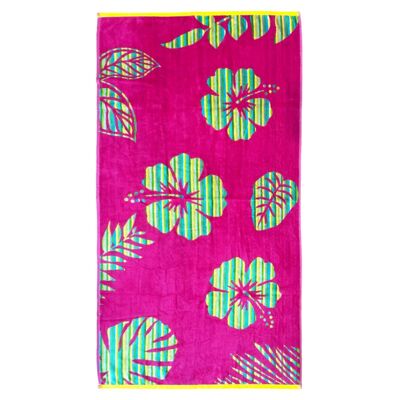 Serviette de plage velours Jacquard TOWY Taille M 75X150