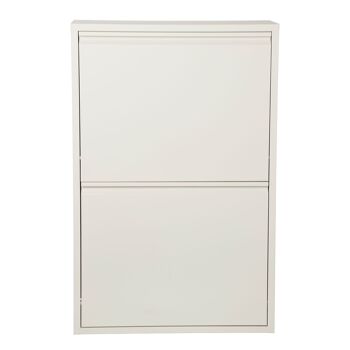 POUBELLE DE RECYCLAGE 4 Seaux BLANC MAT-4X18L. _60X25X92CM CU82027 3