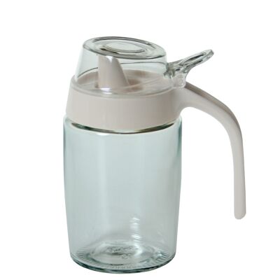 OIL JUG 250ML GLASS/PP WHITE _°8X14CM CU82546