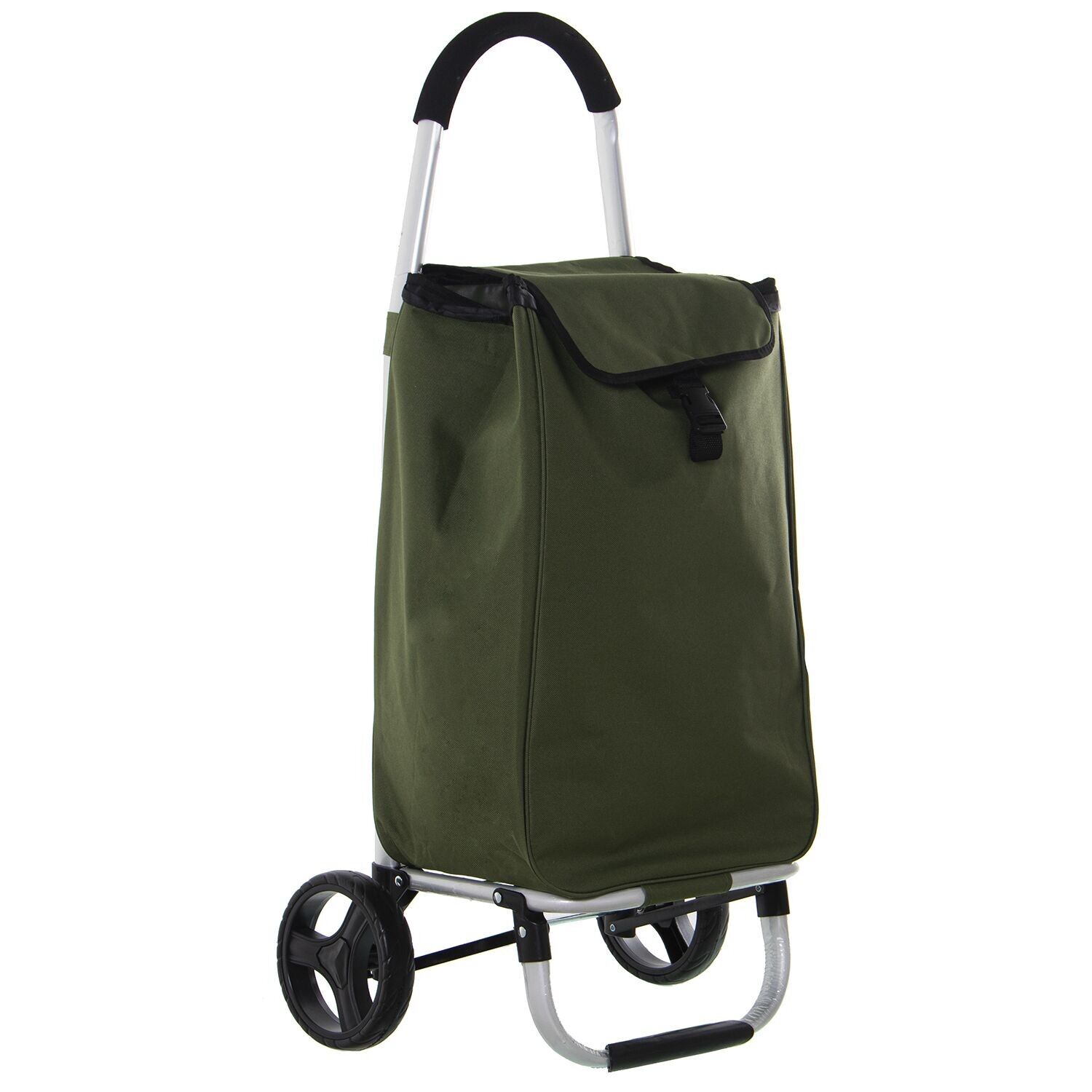 ALUMINIUM-EINKAUFSWAGEN GRÜN TELA POLYESTER WARENKORB: 46X36X98, TASCHE: 36X26X57 CU82663