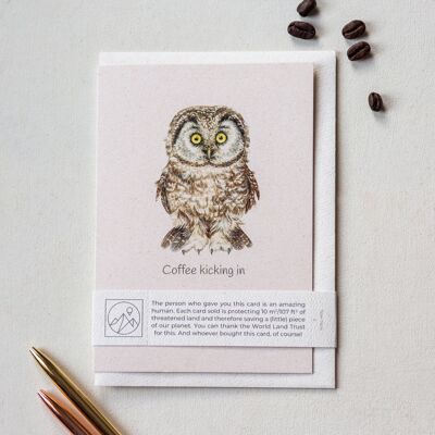 „Give Back“-Grußkarte für Kaffeeliebhaber
