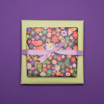 Papier cadeau de Pâques papillons sur une prairie fleurie, 67x48cm, papier recyclé 6