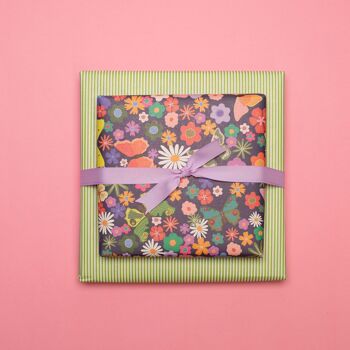 Papier cadeau de Pâques papillons sur une prairie fleurie, 67x48cm, papier recyclé 7