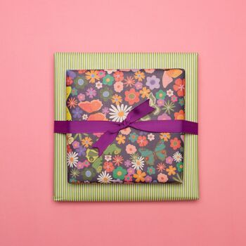 Papier cadeau de Pâques papillons sur une prairie fleurie, 67x48cm, papier recyclé 8