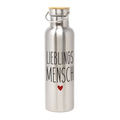 Stainless steel bottle favorite person 0.75l