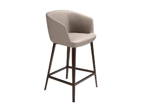 GREY LEATHERETTE STOOL 4134
