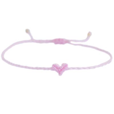 Pulsera corazón Love Ibiza rosa bebe