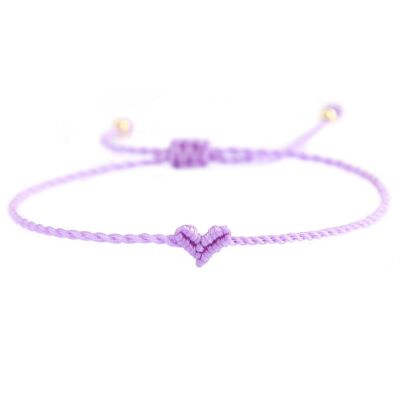 Bracelet coeur Love Ibiza lilas