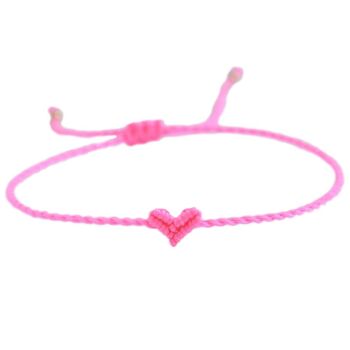 Bracelet coeur Love Ibiza rose 1