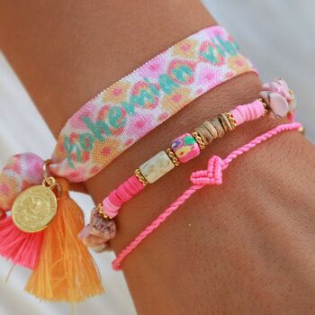 Bracelet coeur Love Ibiza rose 3