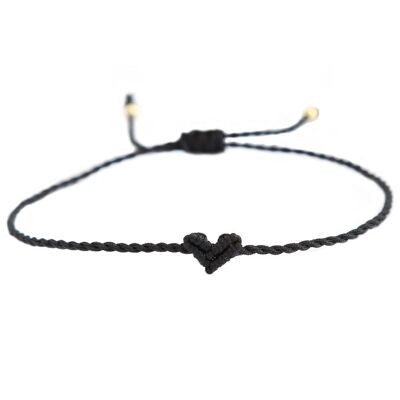 Bracelet coeur Love Ibiza noir