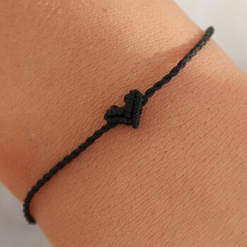 Bracelet coeur Love Ibiza noir 2