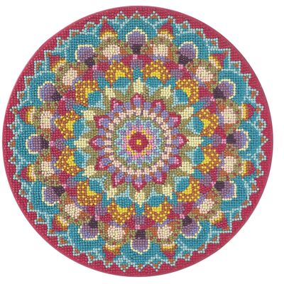 Diamond Painting Pink Mandala, 30 cm, Round Drills