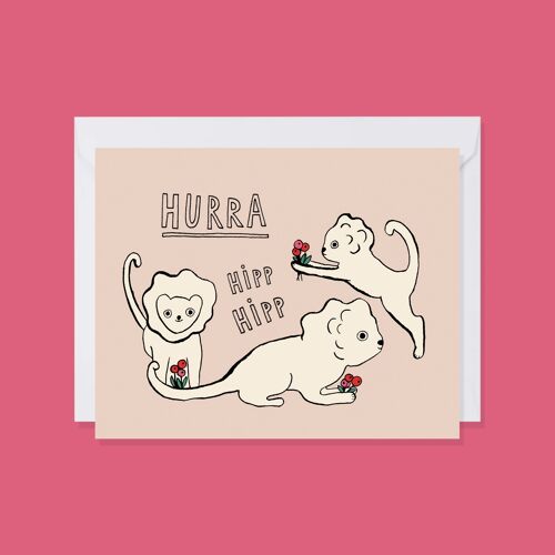 Hipp, hipp, hurra! - Greeting card (folded)