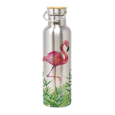 Botella de acero inoxidable Tropical Flamingo