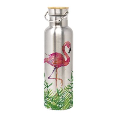 Bouteille en acier inoxydable Tropical Flamingo