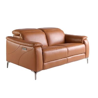 2 SEAT RELAX SOFA BROWN LEATHER 6180