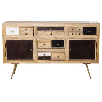 MANGO WOOD SIDEBOARD WITH 2 DOORS AND 5 DRAWERS _148X40X85CM ST37693