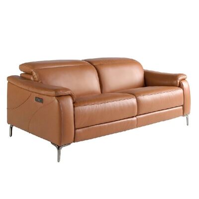 3 SEATER RELAX SOFA IN BROWN LEATHER 6181