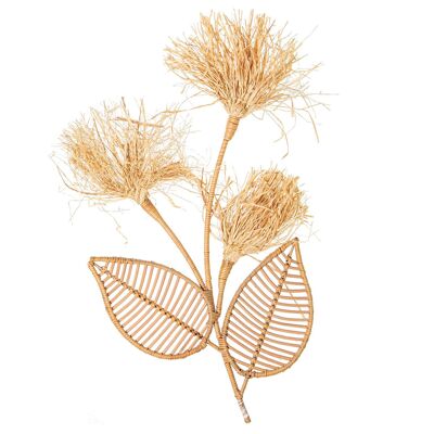 APLIQUE PARED FLORES RATÁN _33X65CM ST34777
