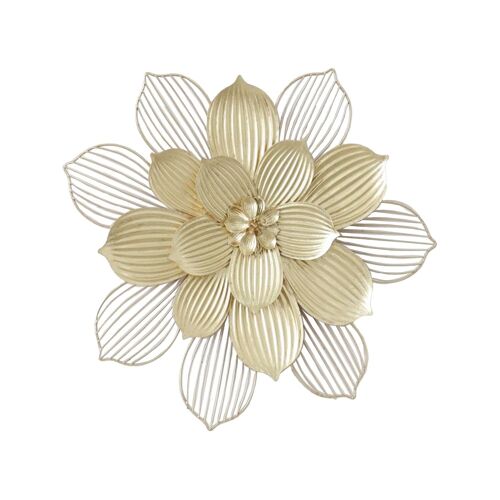 APLIQUE PARED METAL DORADO FLOR _49,5X45X4CM ST24379