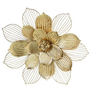 APPLIQUE MÉTAL DORÉ FLEUR _49,5X45X4CM ST24379 5