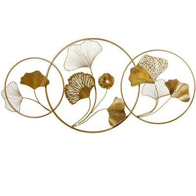 METAL WALL APPLIANCE GOLDEN LEAVES _119X59X6CM ST24367