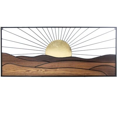 APPARECCHIO DA PARETE METALLO/LEGNO SOL _117X50X3CM ST24359