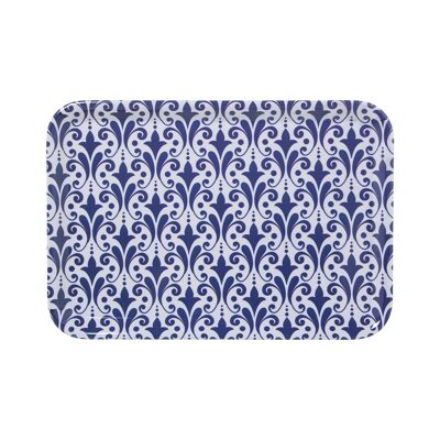 MELAMIN-TABLETT DEC. ARABEST BLAU _38X27X2CM INT:33,5X22,5CM ST6006