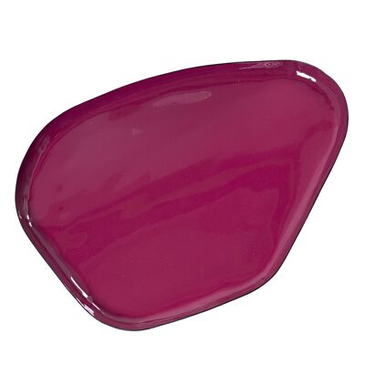 DARK PINK ENAMELED METAL TRAY _31X23X2CM ST75893