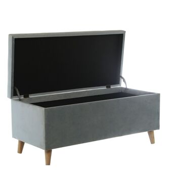 LIT DE PIEDS BEST BOX EN VELOURS BLEU CLAIR, MAD LEGS 100X45X46CM-HAUT.PIEDS:11CM ST45279 5