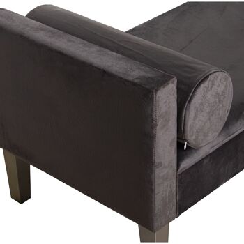 BANQUETTE PIEDS EN BOIS/TISSU POLYESTER GRIS 113X53X52CM, HAUT.SIÈGE:33CM ST49174 5