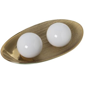 BOULE CERAMIQUE 10CM BLANC BRILLANT _°10CM ST57220 2