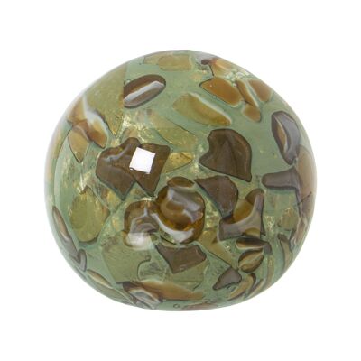 SFERA DI CRISTALLO VERDE TERRA °9,5CM ST20166