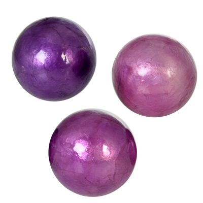 BOULE NACAR VIOLET TON ASSORTI _°10CM ST37386