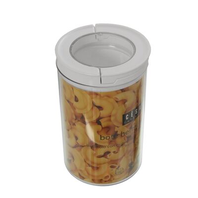 AIR-TIGHT ROUND KITCHEN JAR 1000ML-MATERIAL:AS,ABS&SILICON _°10.5X17CM ST82925