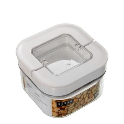 HERMETIC SQUARE KITCHEN CAN 450ML-MATERIAL:AS,ABS&SILICO _11X11X7.5CM ST82920
