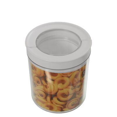 HERMETIC ROUND KITCHEN JAR660ML-MATERIAL:AS,ABS&SILICONE _°10.5X11.5CM ST82924