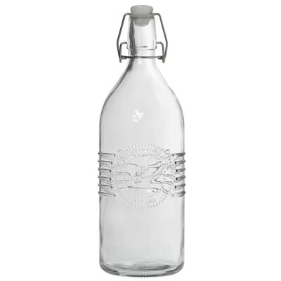 1L GLASS BOTTLE WITH AIR-TIGHT CAP _°9X27.5/29CM ST10084