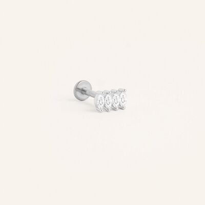 Jasper piercings - silver