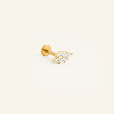 Opal piercing - gold