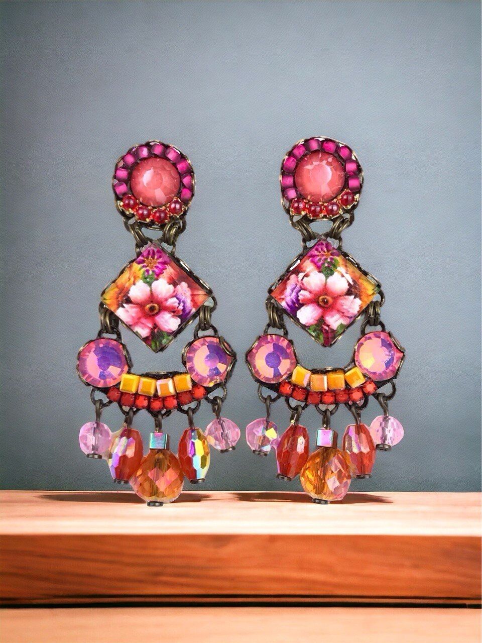 ORECCHINI IN CRISTALLO ZENZERO