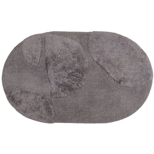 Badmat Boaz – Grey Ovaal 60 x 100 cm