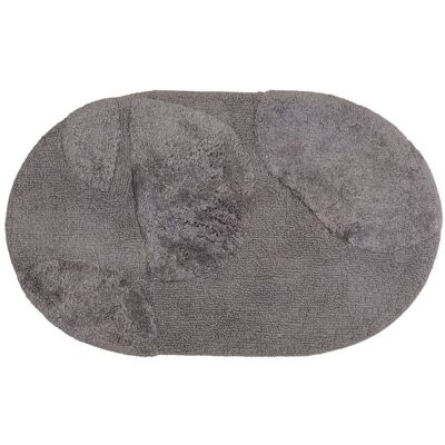 Bath mat Boaz – Gray Oval 60 x 100 cm