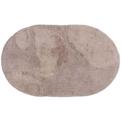 Bath mat Boaz – Taupe Oval 60 x 100 cm