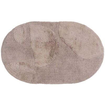 Badematte Boaz – Taupe Oval 60 x 100 cm
