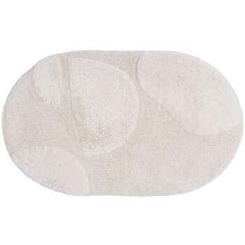 Tapis de bain Boaz – Crème Ovale 60 x 100 cm