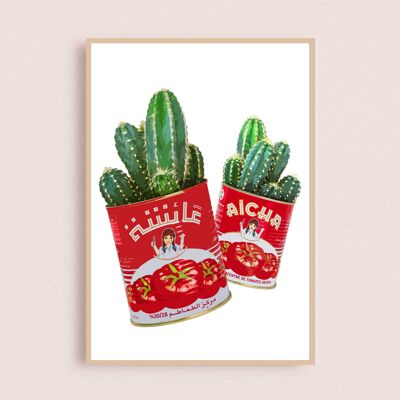 Poster di arte pop | Cactus Aisha 30x40 cm