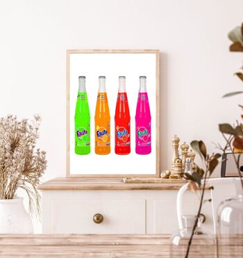 Affiche Pop Art | Bouteilles de Fanta 30x40cm 2