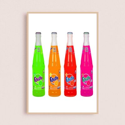 Poster di arte pop | Bottiglie Fanta 30x40cm